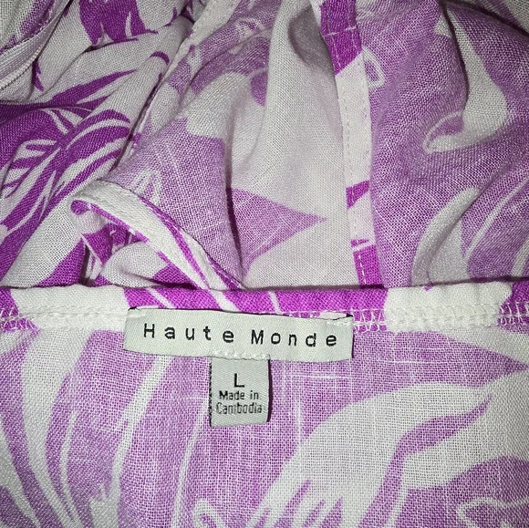 Purple Hawaiian Style Dress Large - Picture 13 of 14